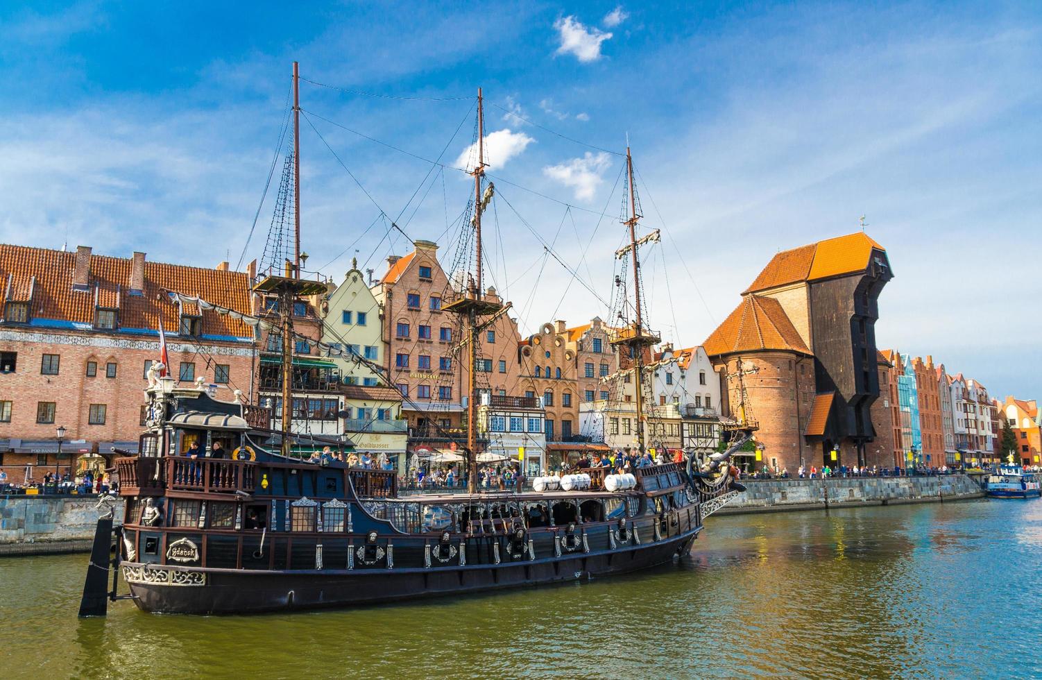 gdansk city gamla historiska centrum i Polen foto