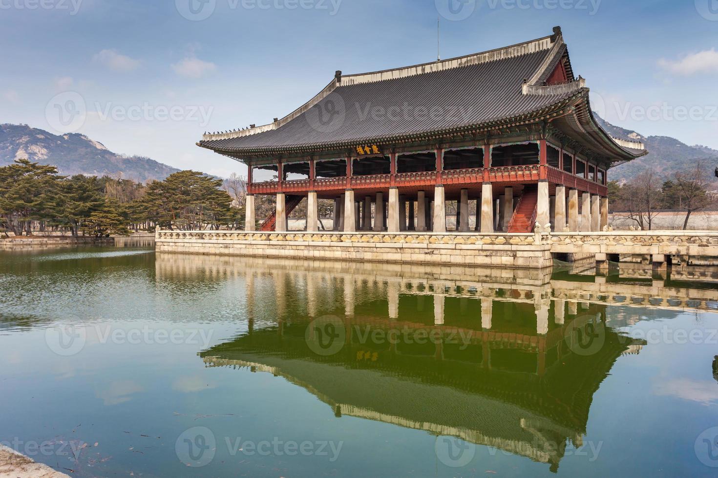 gyeongbokgung palats i Seoul, Sydkorea foto