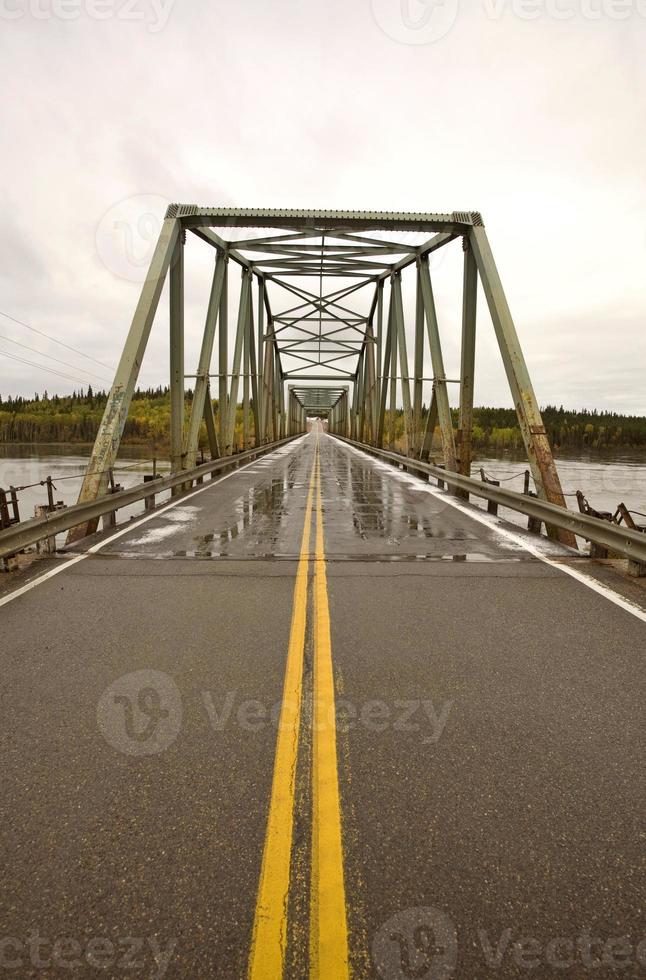 Churchill River Bridge norra Manitoba foto