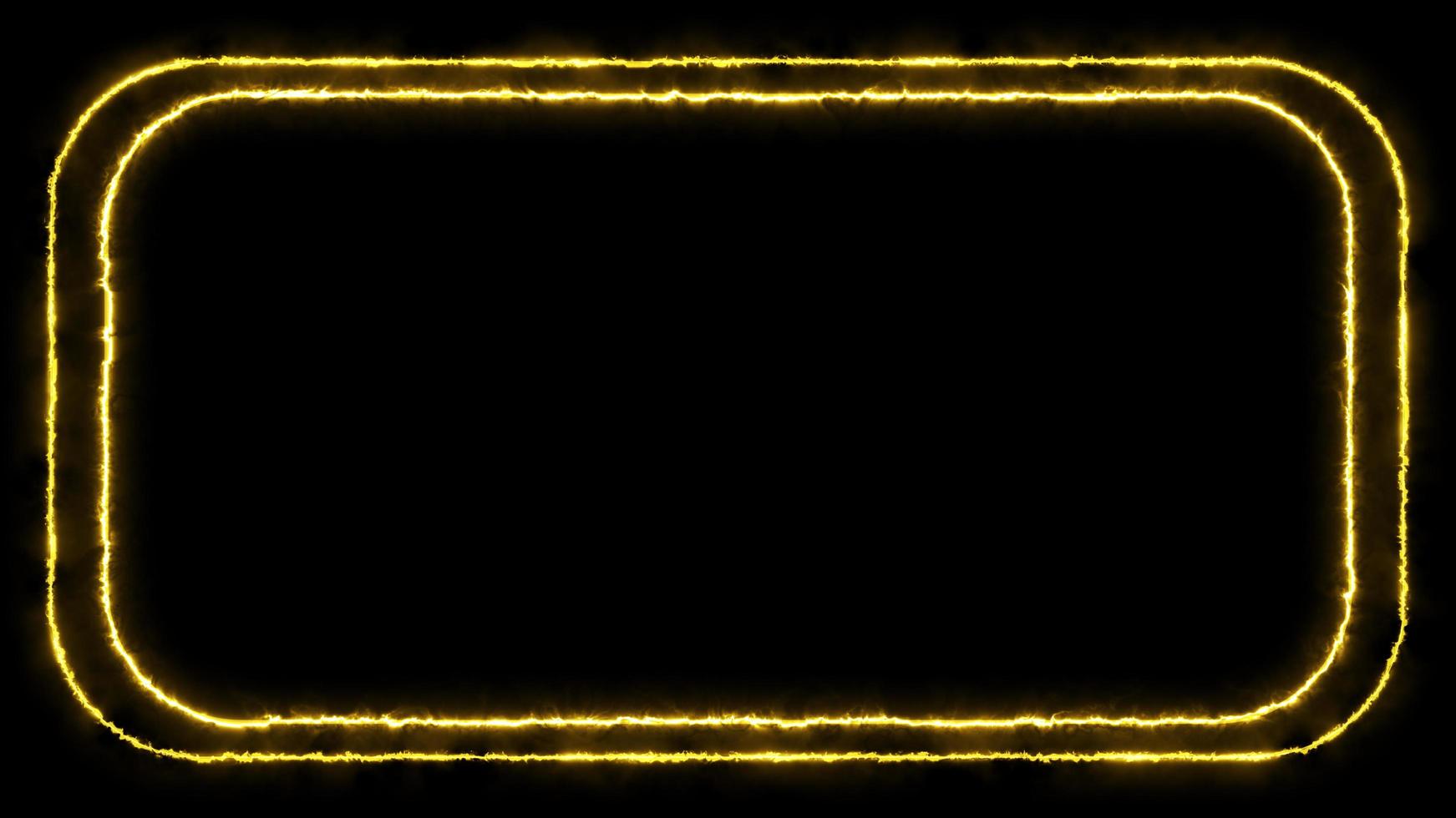 abstrakt elektrisk neon ljust färgad ram kvadrat på svart bakgrund. laser show färgglad design för banners reklam teknik foto