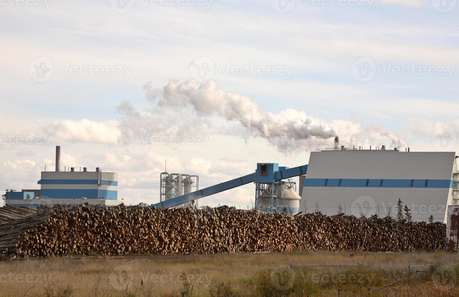 meadow lake pump och pappersbruk i natursköna saskatchewan foto