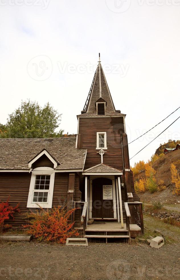 kyrkan vid telegraph creek i norra brittiska columbia foto