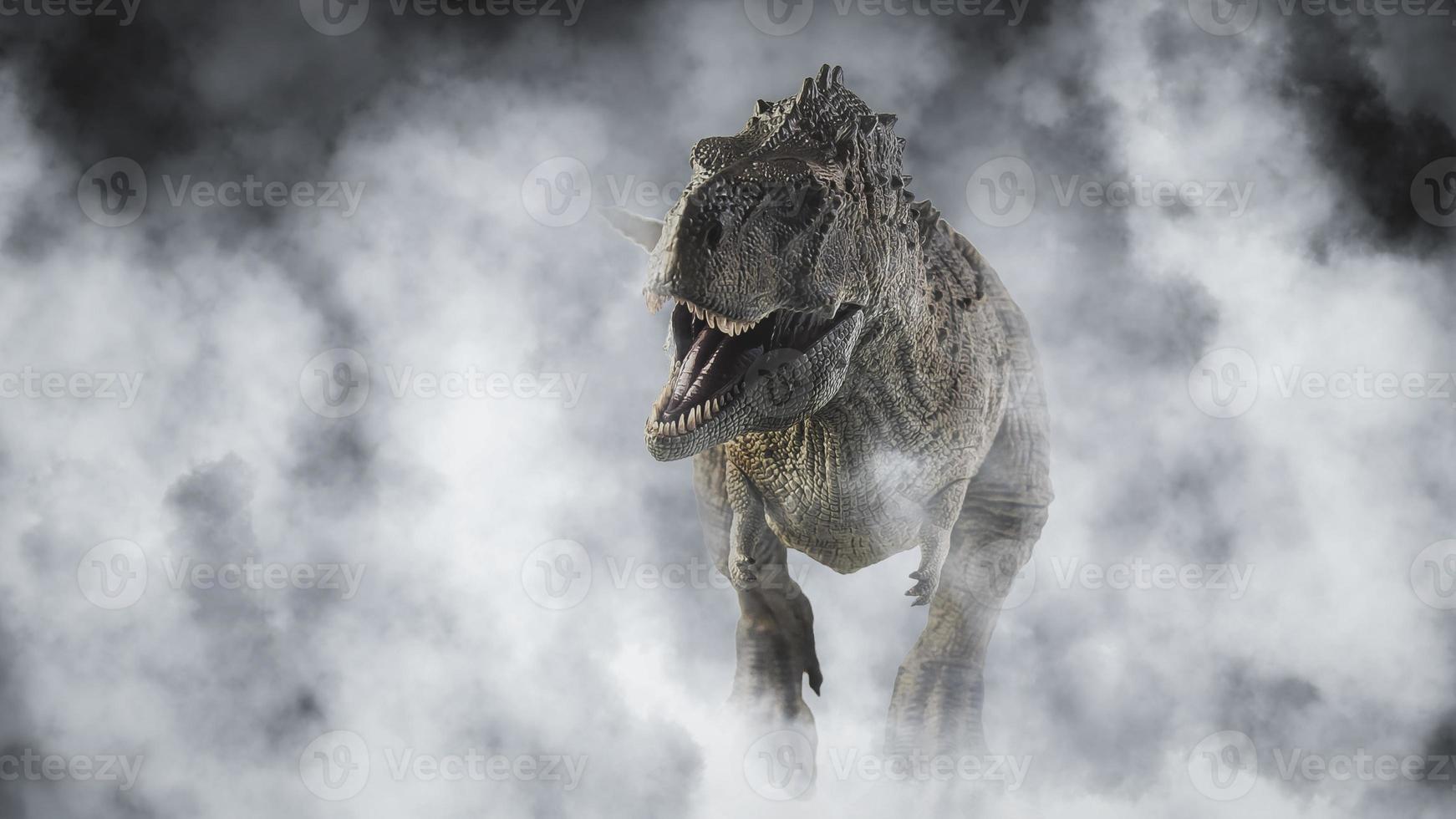 ekrixinatosaurus epitaph dinosaurie på rök bakgrund foto