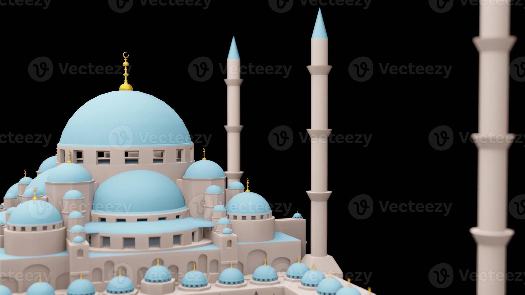 moské islamisk display 3d-illustration 3d-rendering foto