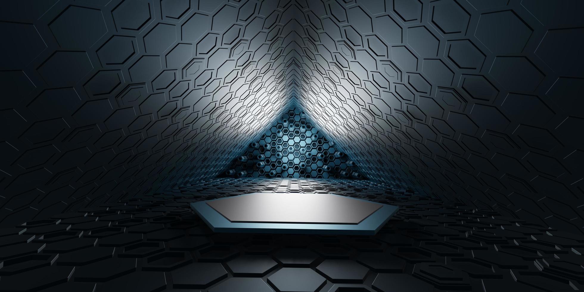 hexagon textur ljus tunnel korridor teknik modern futuristisk science fiction bakgrund foto