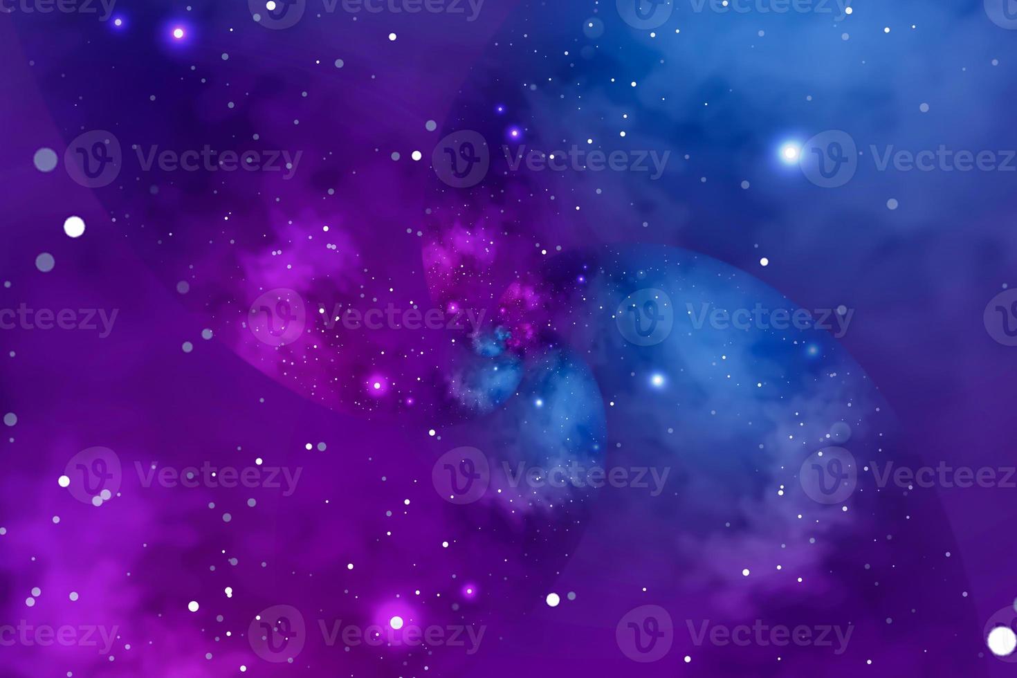 stjärnklar bakgrund med blå och violett nebulosa. koncept för rymd, astronomi, galax, universum, vetenskap foto