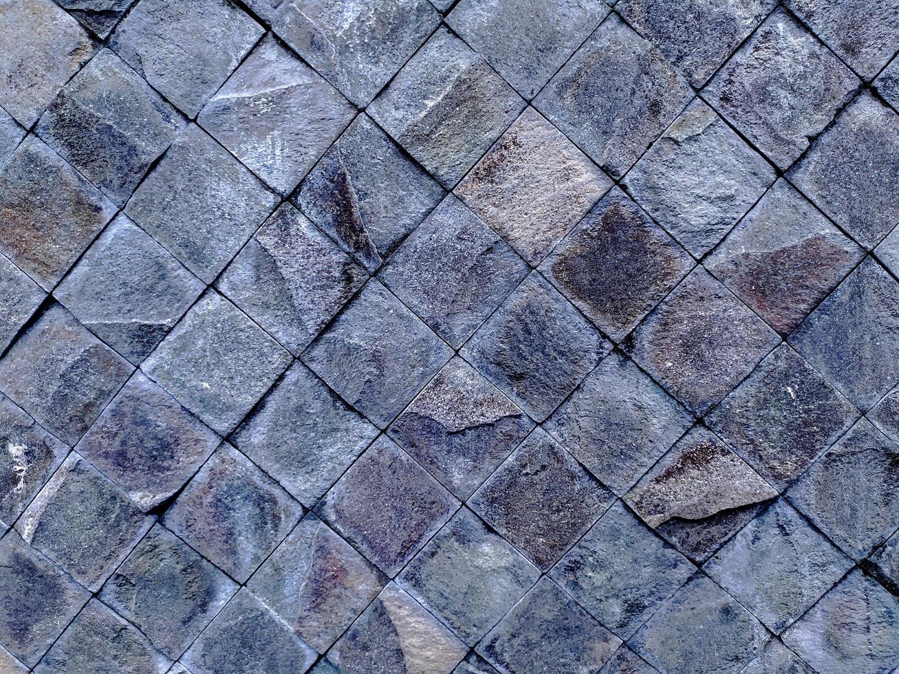 grunge vägg fyrkantig sten mönster bakgrund foto
