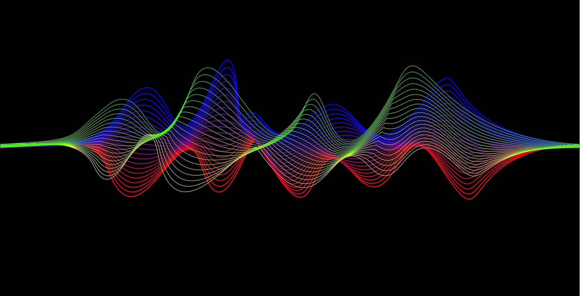 abstrakt färgglada glödande equalizer våg design. digitalt ljudvågsmönster. vågform. vågig linje bakgrund foto