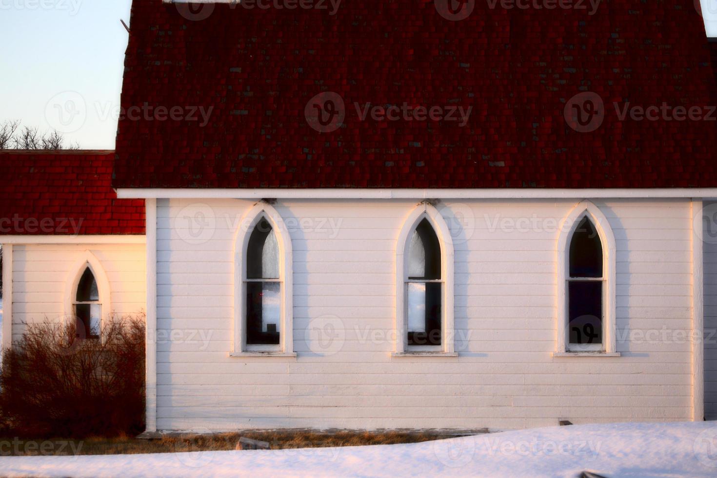 saint augusta anglikanska kyrka på vintern foto