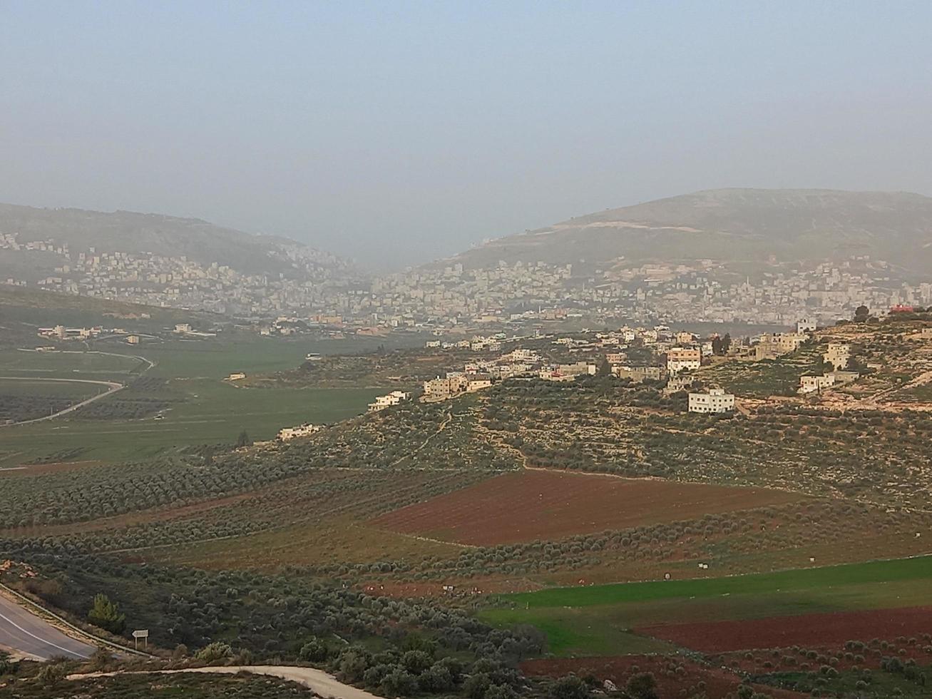 fantastiska landskap av Israel, utsikt över det heliga landet foto