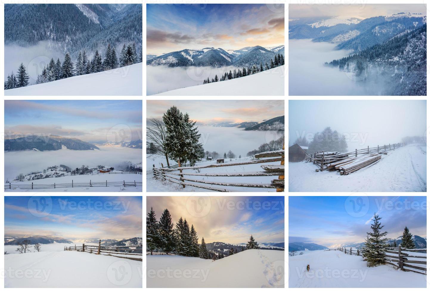 bekväma hus vid solnedgången. karpaterna ukraina europa foto