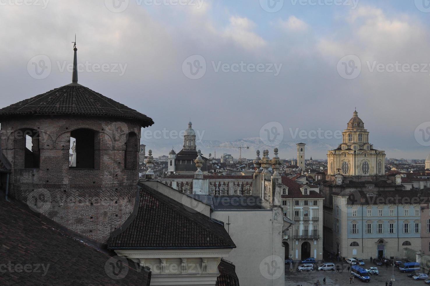 Flygfoto över turin foto