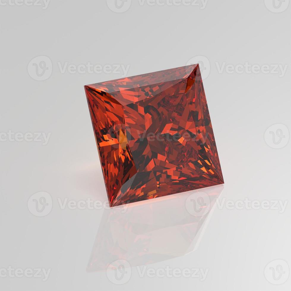 hessonite ädelsten prinsessa 3d render foto