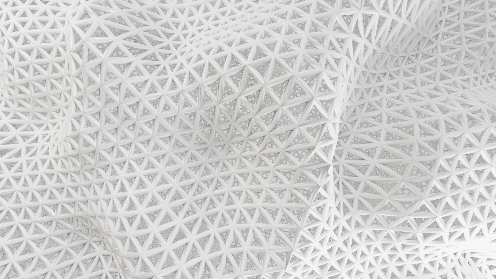 3D render, abstrakt vit materia geometriskt mönster bakgrund foto