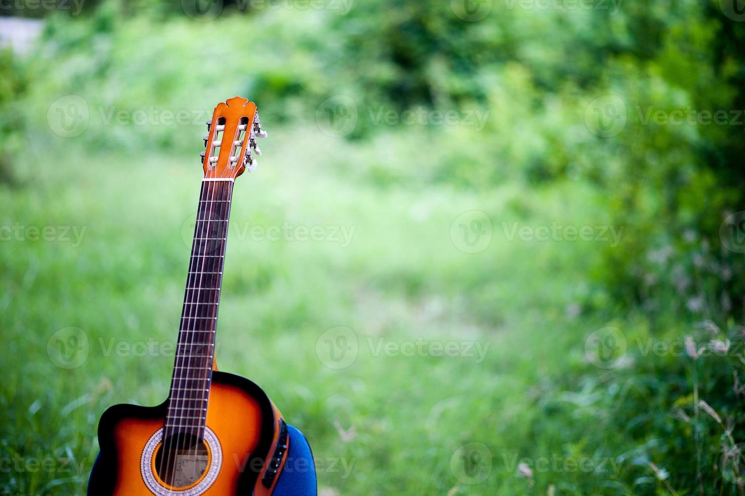 gitarr och natur bra stämning foto