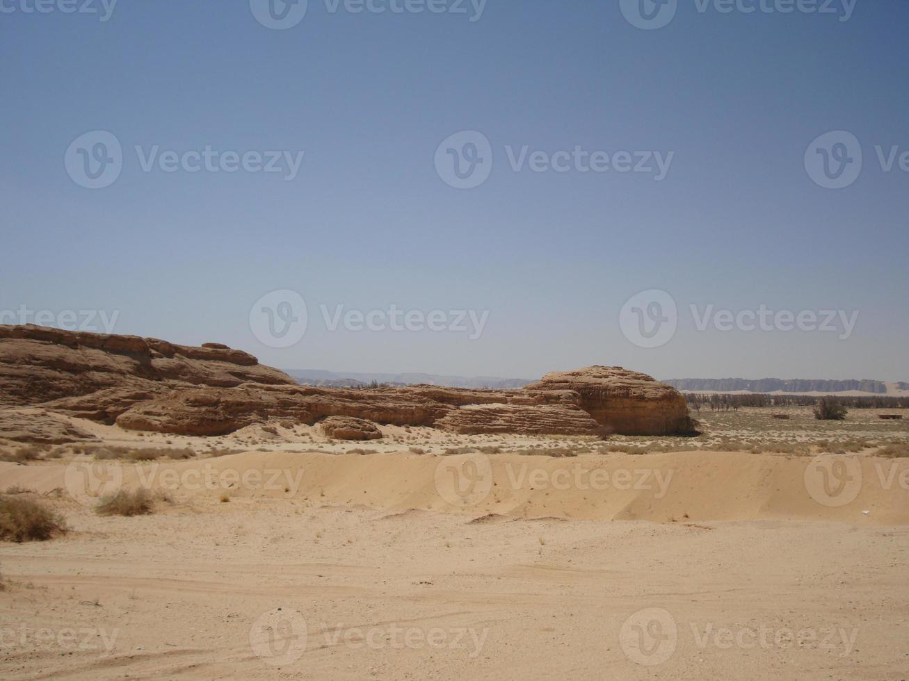 madain saleh - Saudiarabiens tysta ökenstad foto