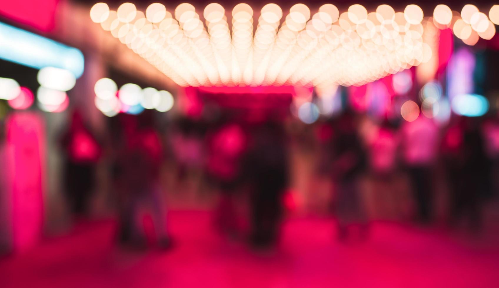 oskärpa bokeh bakgrund framsidan av vintage teater. foto