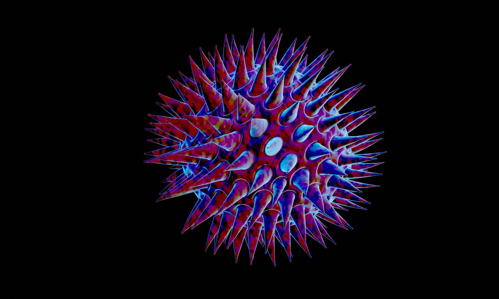abstrakta bakterier eller virusceller i sfärisk form med långa antenner. coronavirus från wohun, Kina kriskoncept. pandemi eller virusinfektion koncept - 3D-rendering. foto