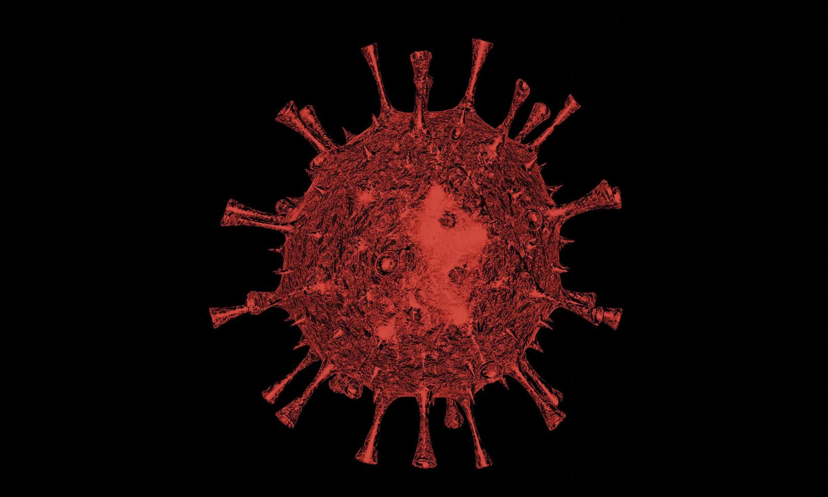 coronavirus sjukdom covid-19 infektion medicinsk illustration. kina patogen respiratorisk influensa covid-virusceller. nytt officiellt namn för coronavirussjukdomen covid-19. 3d-rendering. foto