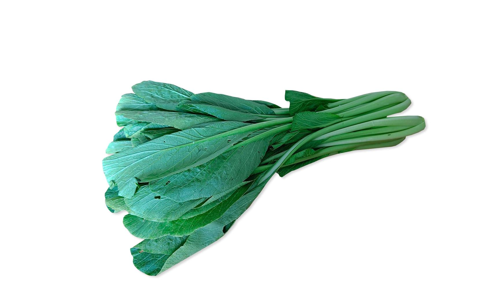 mock pakchoi bekämpningsmedel-fri på en vit bakgrund foto