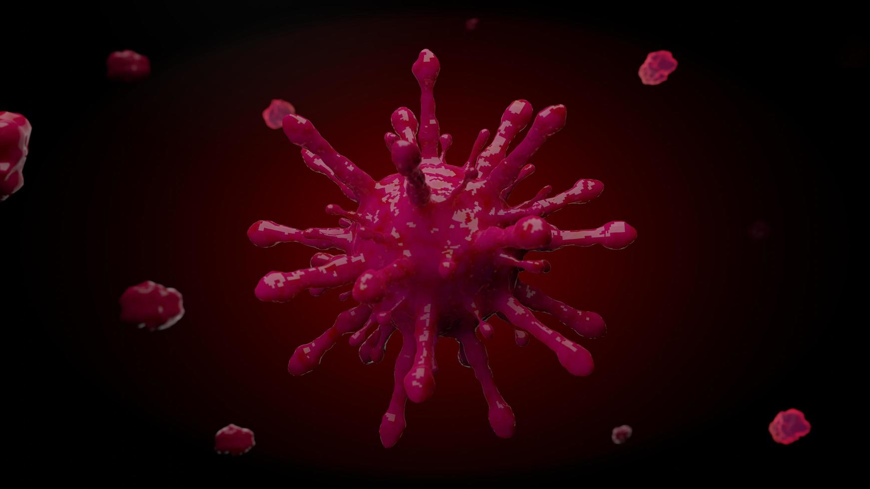 3d-rendering coronavirus 2019-ncov och coronavirus influensa medicinsk hälsa pandemi virus i mikroskop virus närbild foto