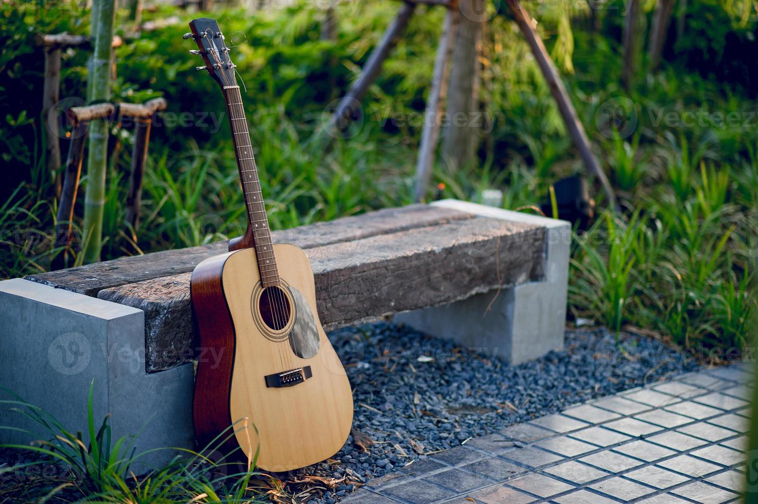 gitarrinstrument av professionella gitarrister musikinstrumentkoncept för underhållning foto