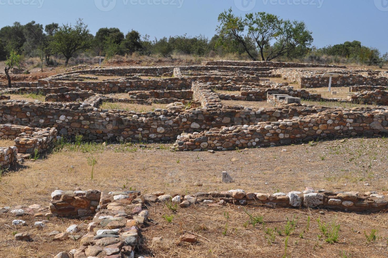 olynthus ruiner i Chalkidiki foto