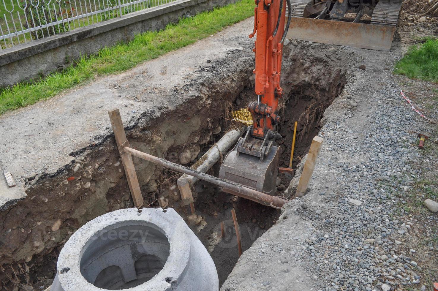 vägarbeten konstruktion sitta foto