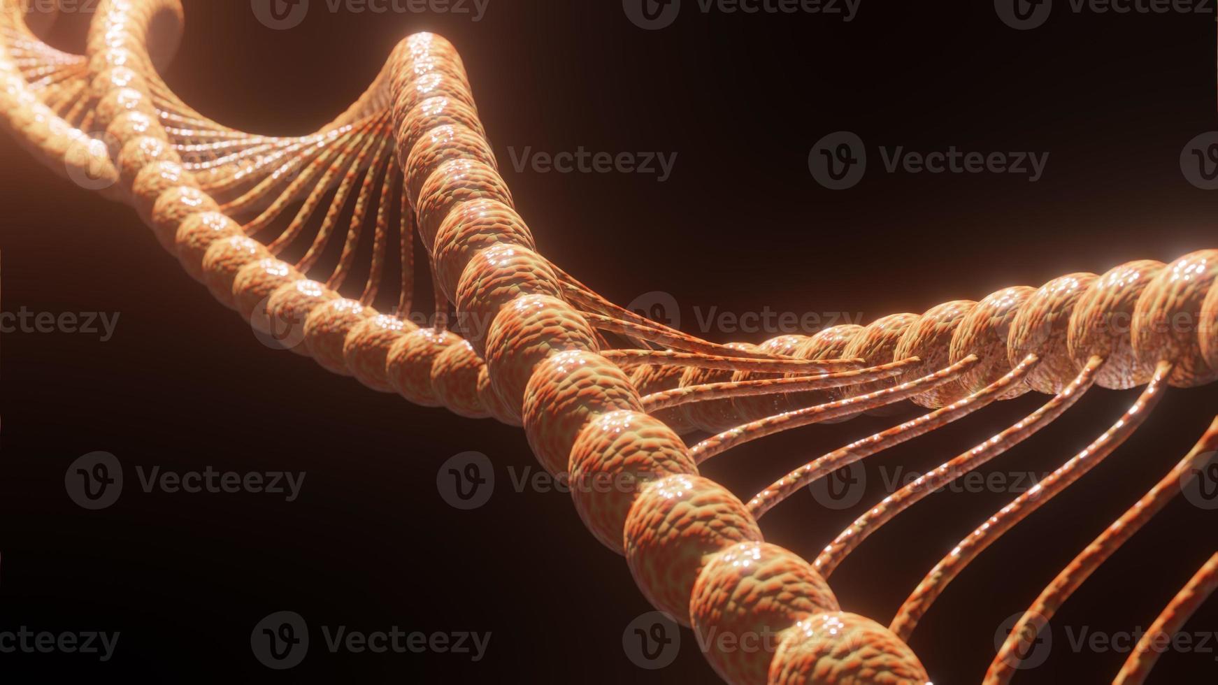 abstrakt vektor dna struktur. medicinsk vetenskap bakgrund 3D-rendering foto