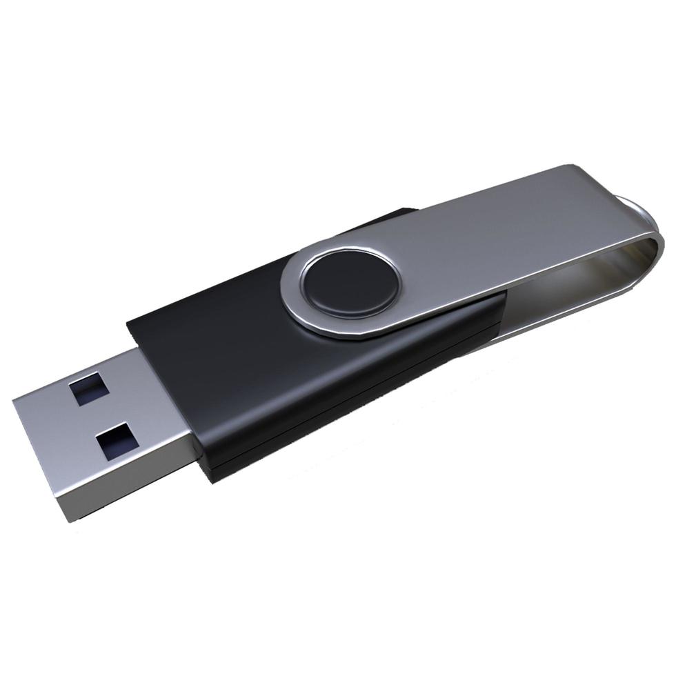 USB-flashenhet isolerad 3d-illustration foto