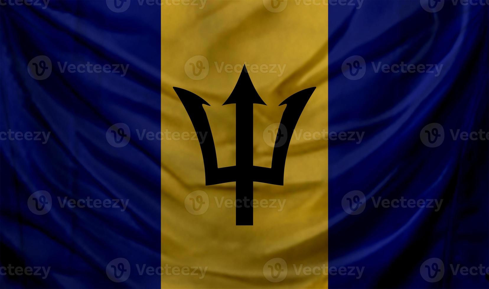 Barbados flagga vajar. bakgrund för patriotisk och nationell design foto