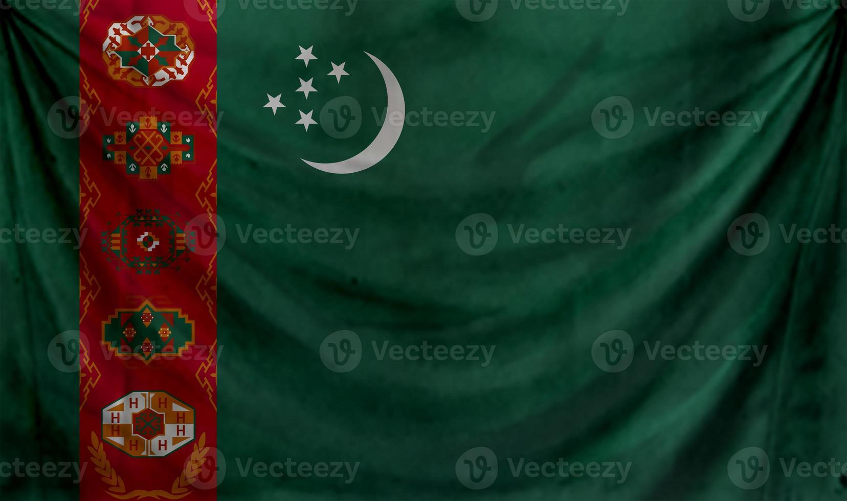 turkmenistan flagga våg design foto