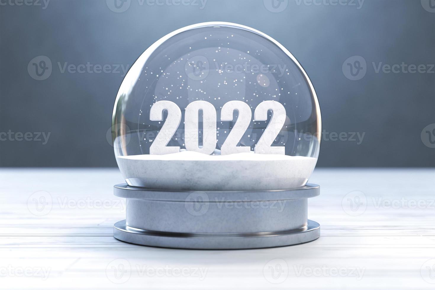 nytt år 2022, 2022 i snögloben foto
