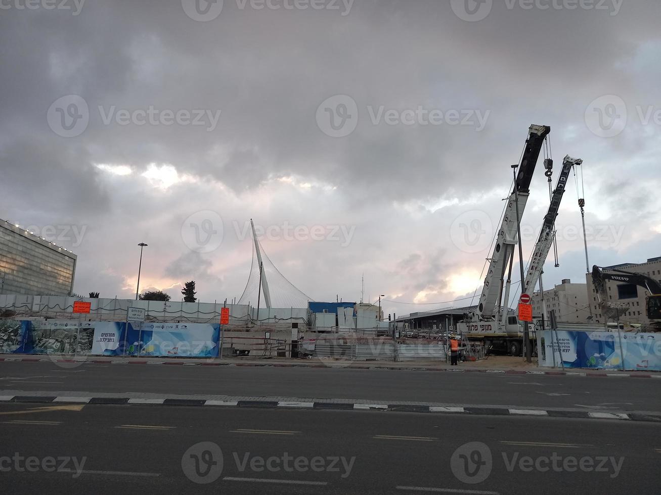 fantastiska stadsbilder i Israel, utsikt över det heliga landet foto