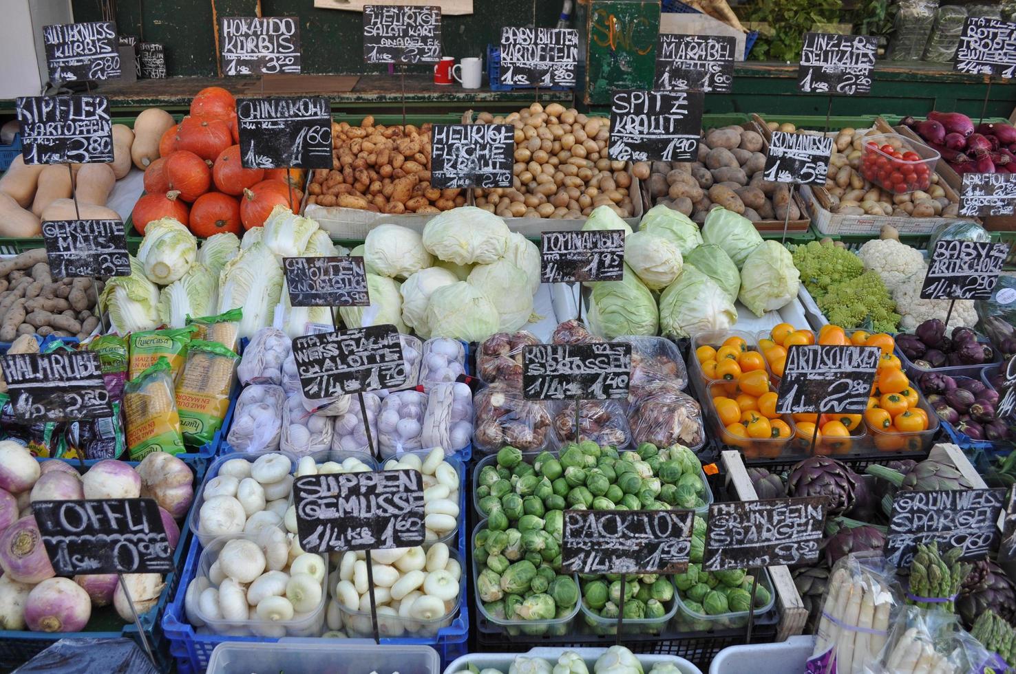 marknaden för grönsaksprodukter foto