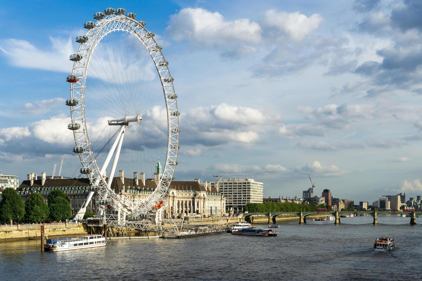 london, Storbritannien, 2014. utsikt över london eye foto
