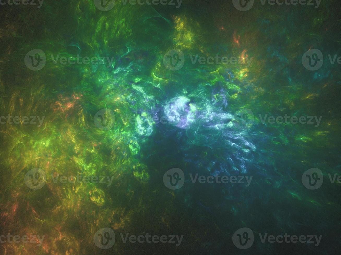 abstrakt fraktal konst bakgrund, tyder på astronomi och nebulosa. datorgenererad fraktal illustration konst nebulosa. foto
