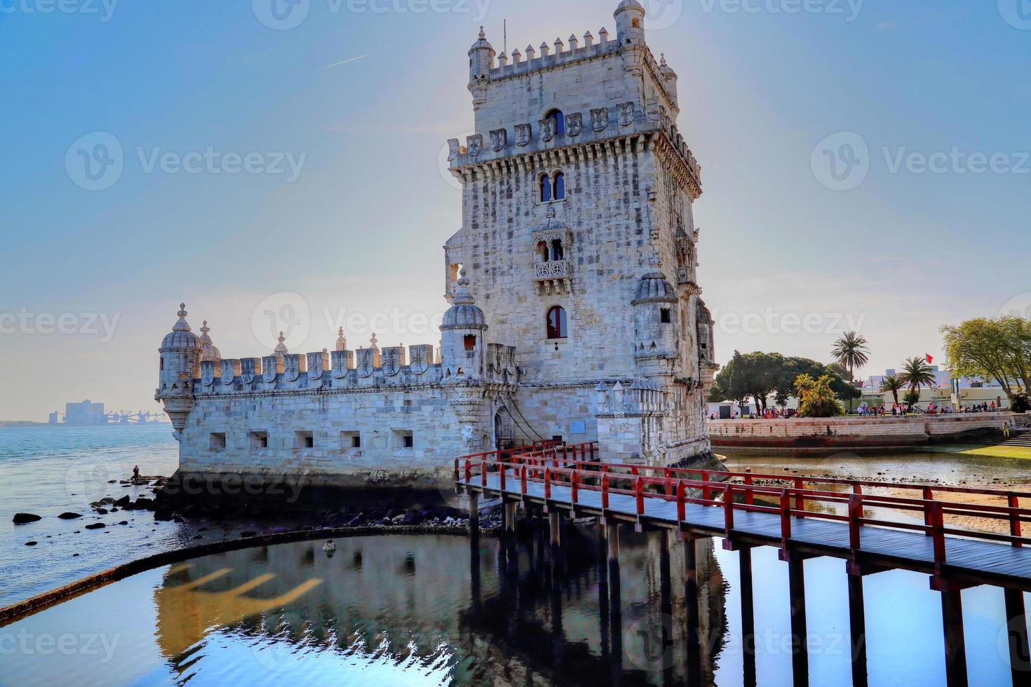 Lissabon, Portugal, Belem tornet vid floden Tagus foto