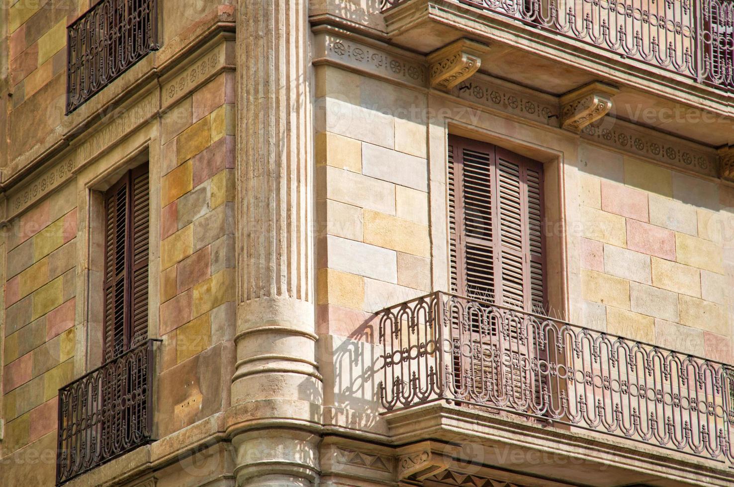 barcelona gator i det historiska kvarteret Las Ramblas foto