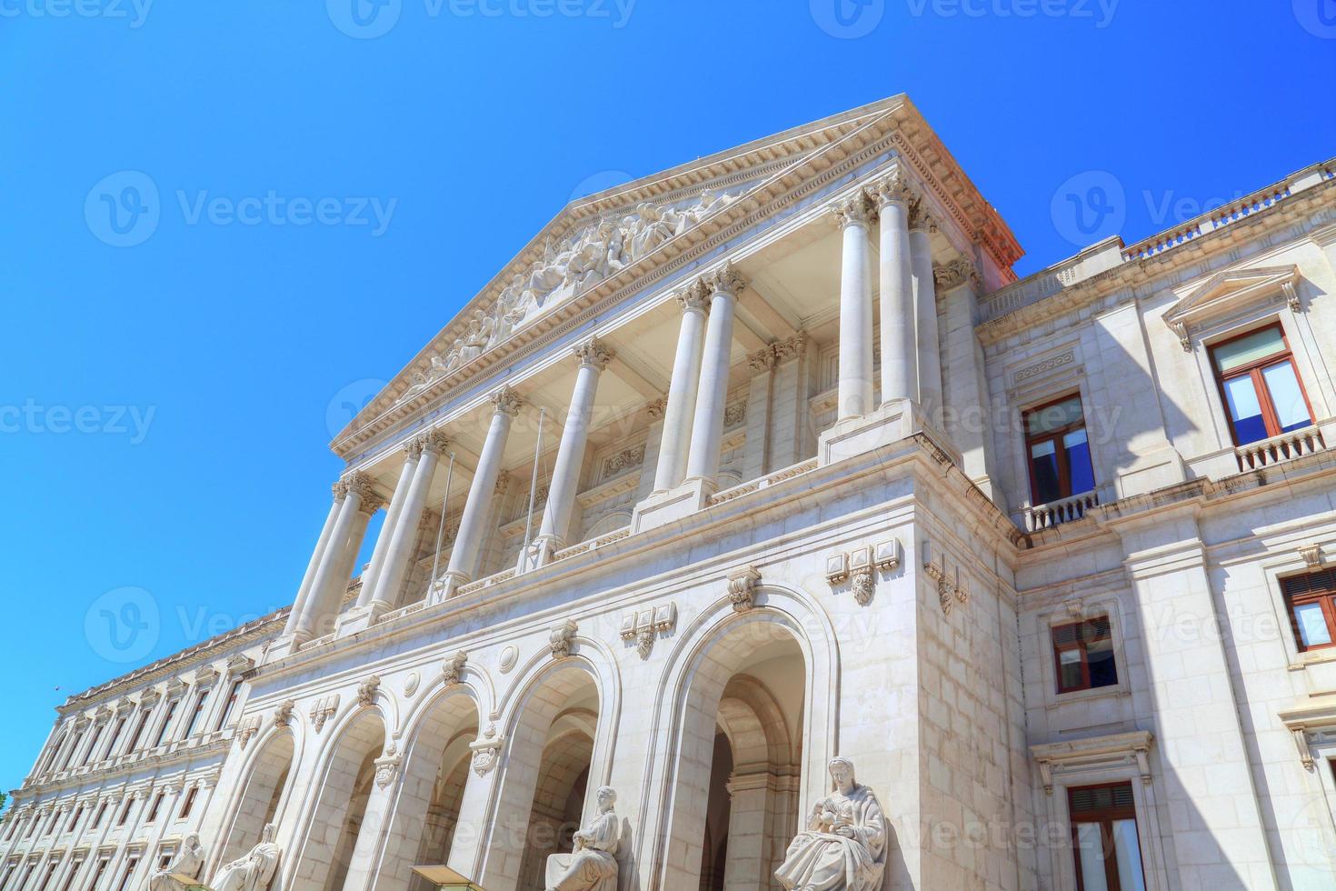 parlamentsbyggnad, republikens församling, lissabon, portugal foto