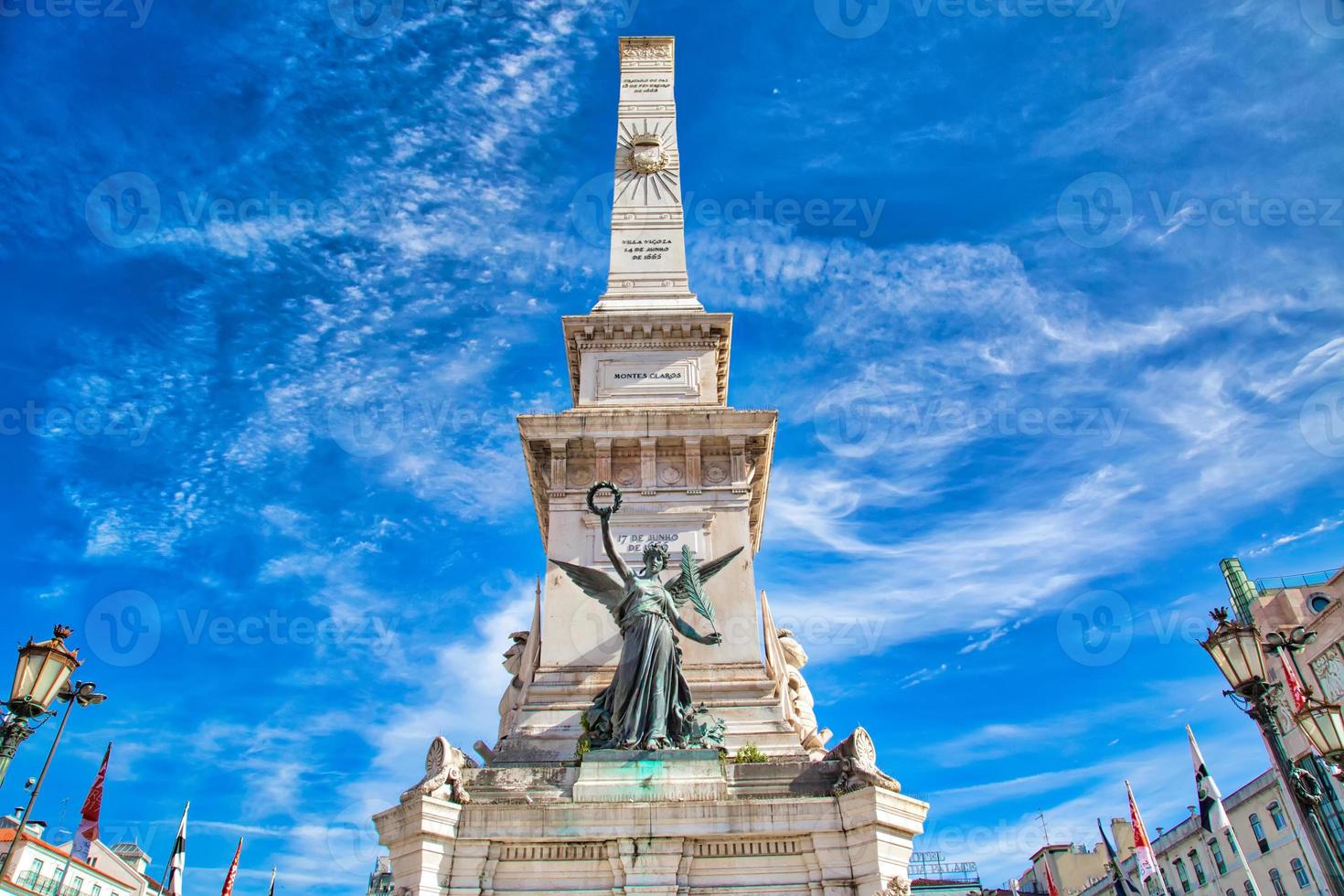 självständighetstorget monument, Lissabon praca de restauradores foto