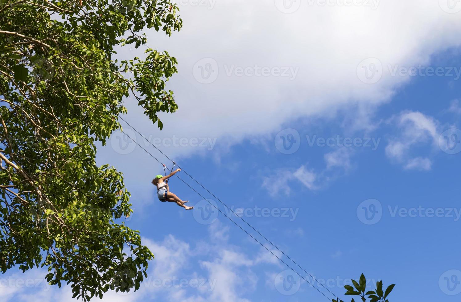 zipline mexico turistmål, cenote casa tortuga nära tulum foto