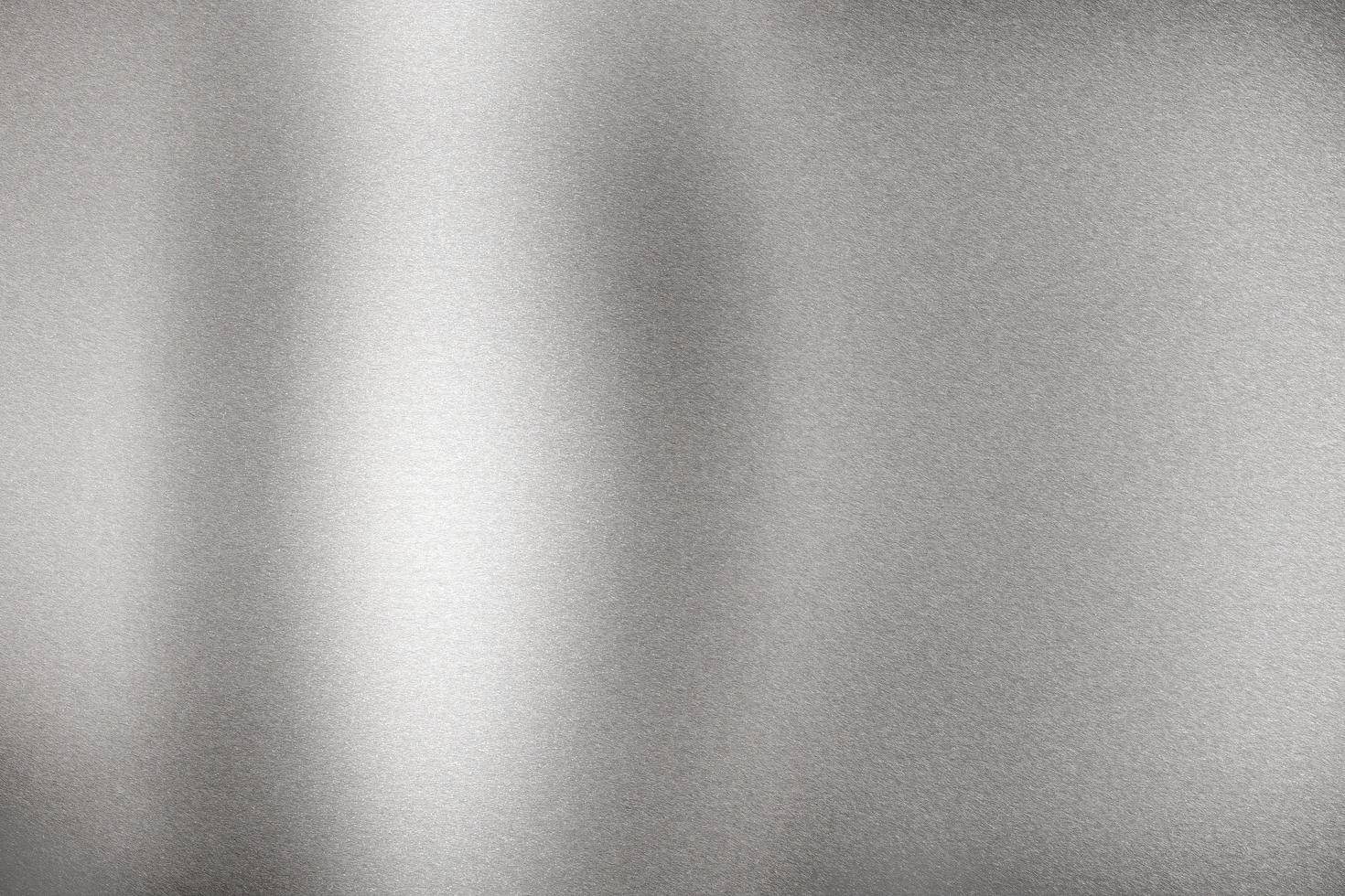 borstad silver våg metallplatta, abstrakt textur bakgrund foto