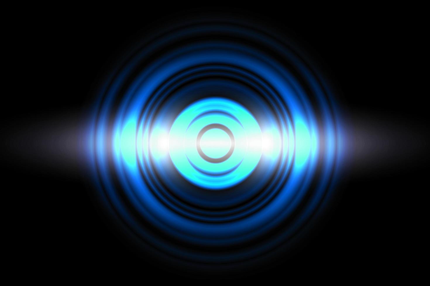 ljudvågor oscillerande blått ljus med cirkelsnurr, abstrakt bakgrund foto