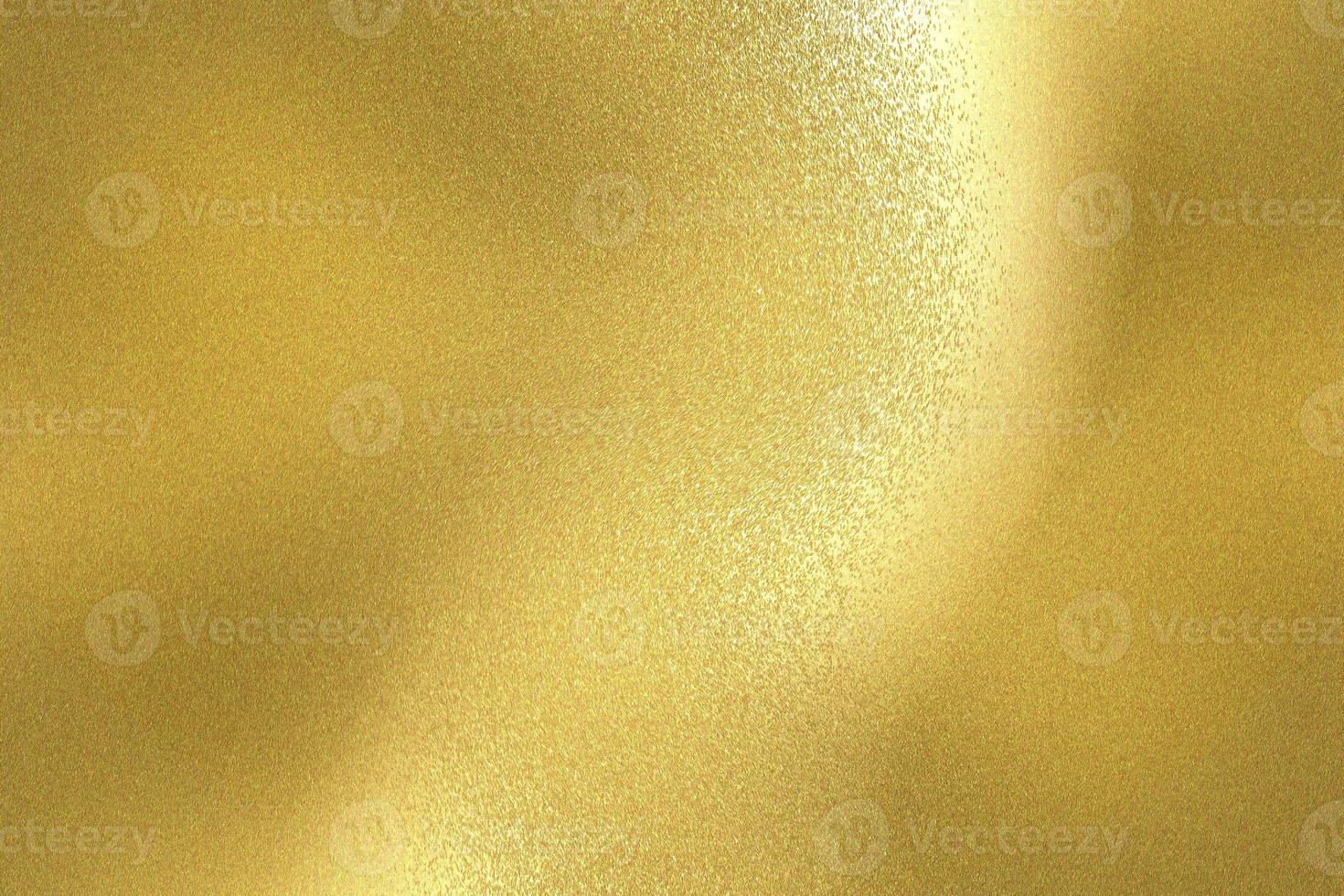 reflektion av våg guld metall vägg, textur bakgrund foto