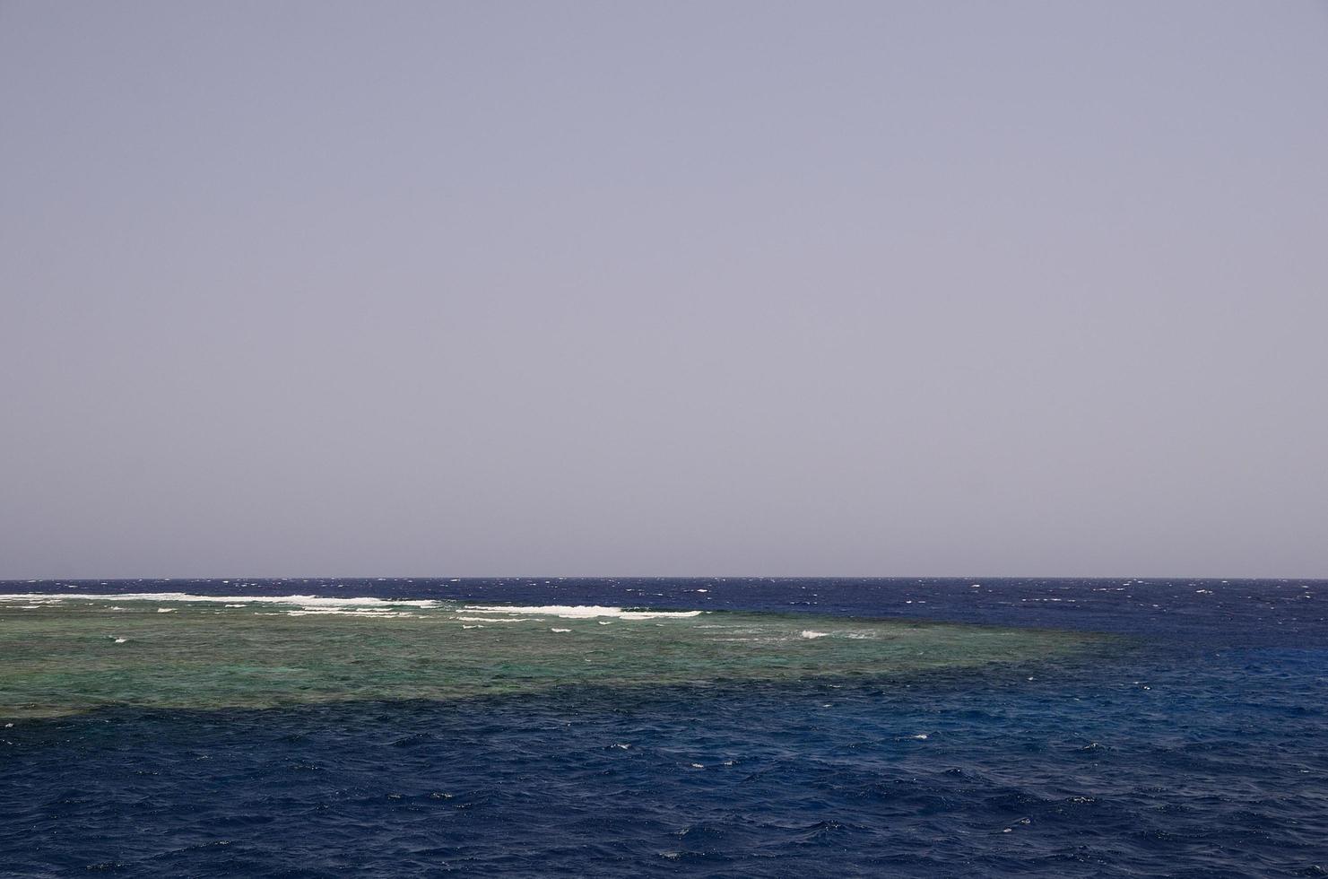 rev med blått havsvatten foto