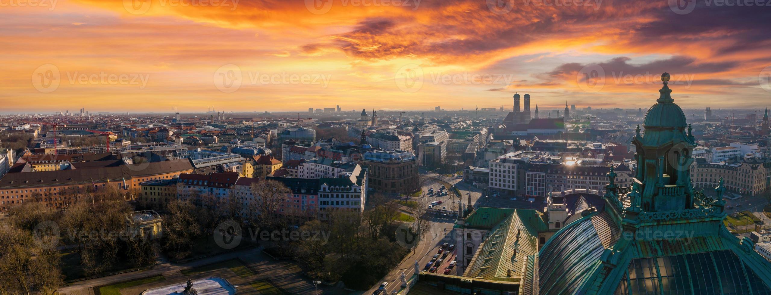 München panoramaarkitektur, bayern, Tyskland. foto