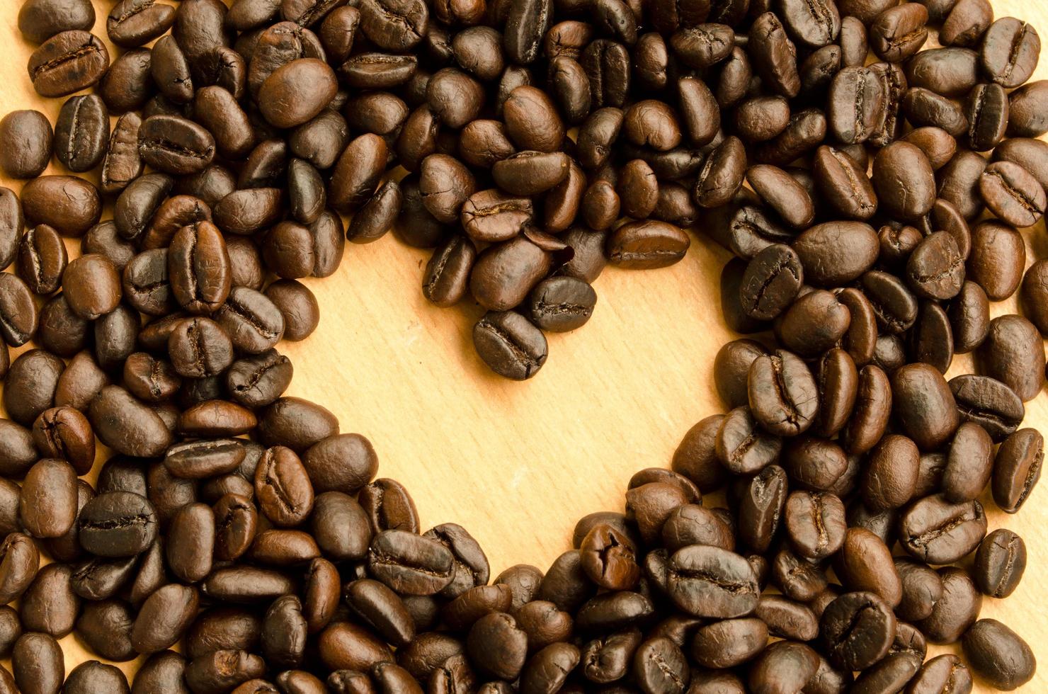 kaffebönor av kärlek foto