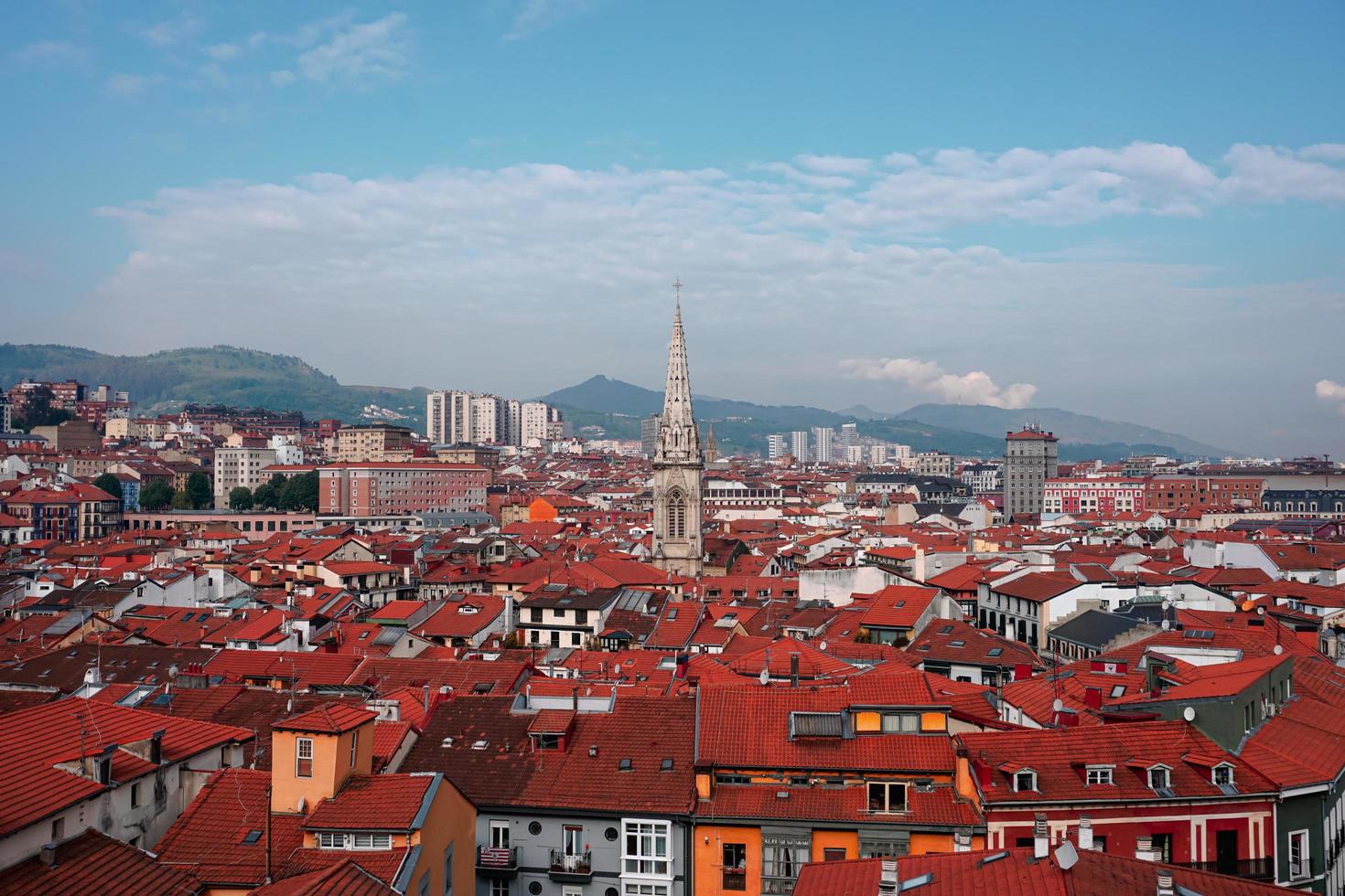 stadsbild från bilbao city, spanien, resmål foto