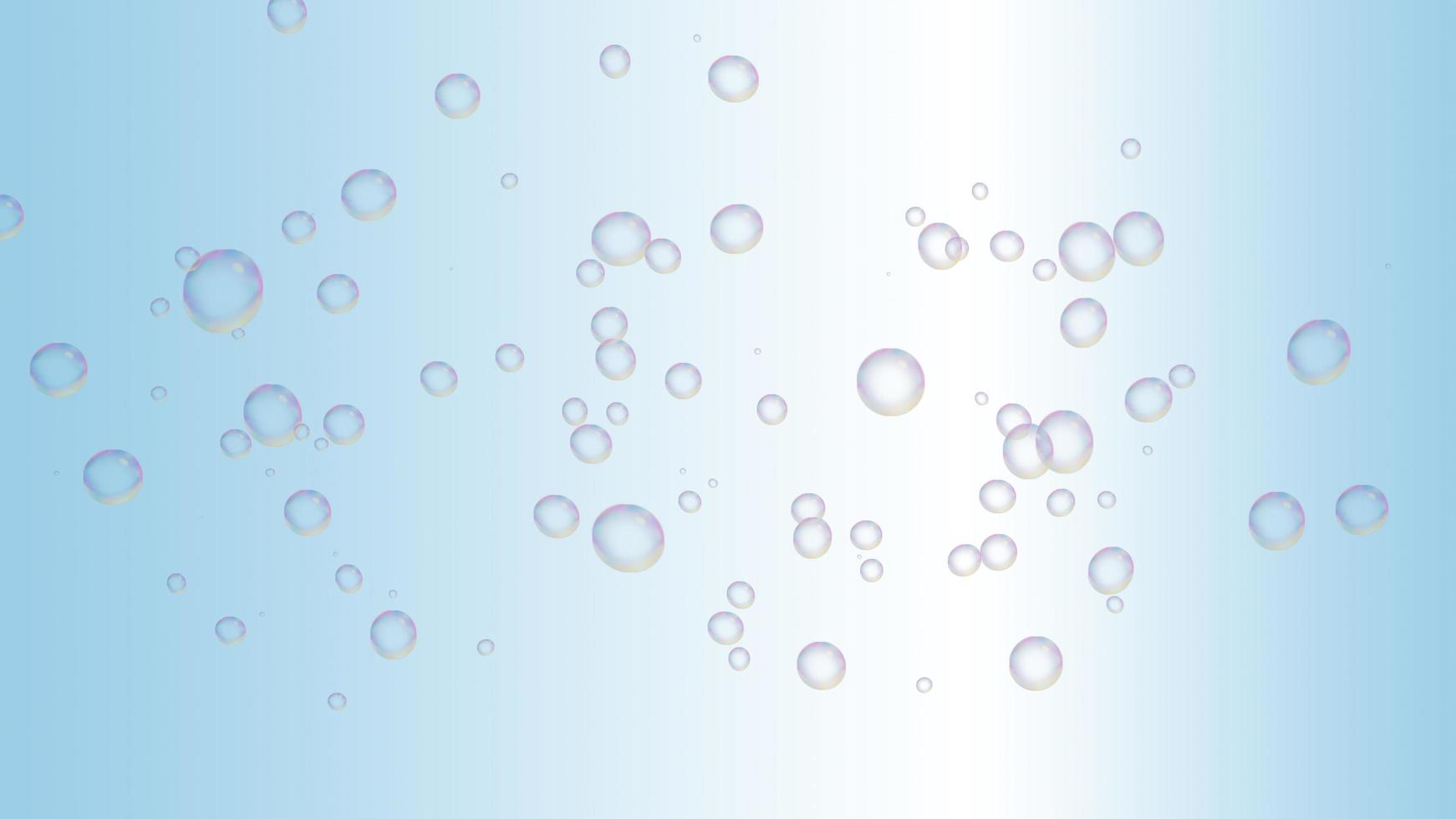 3D gör bubbla luft eller vatten i blå bakgrund för skönhet mode för natur produkt foto